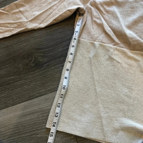 Alfani Asymmetrical Metallic Beige Womens Long Sleeve Shirt Size Extra Large - Picture 7 of 15